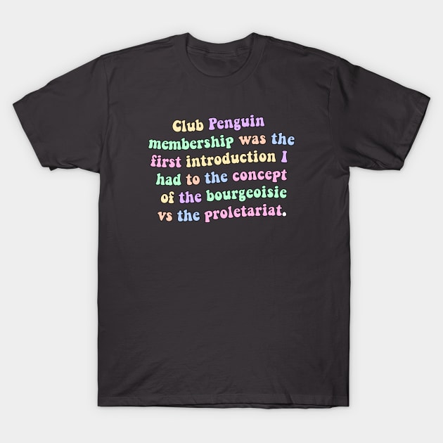 Club Penguin Marxism - Marxist T-Shirt by Football from the Left